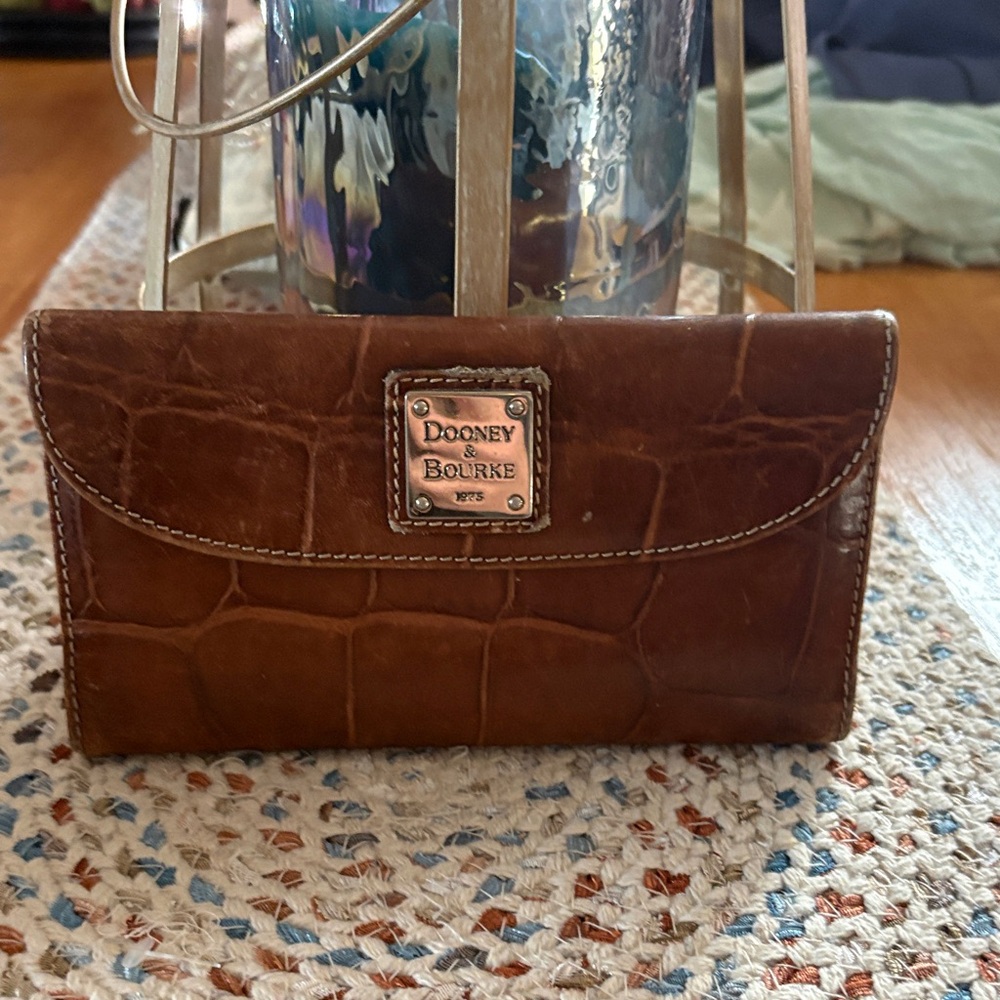 Dooney & Bourke Croc-Embossed Brown Wallet